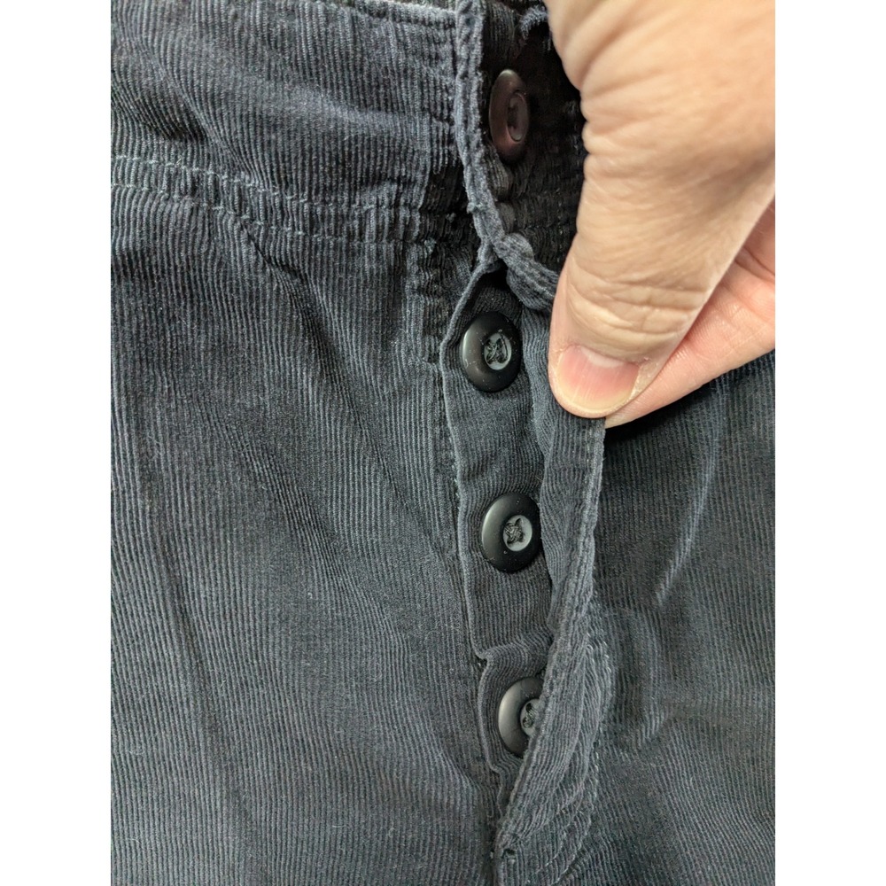 American Eagle Corduroy Cargo Jogger Pants Black Women 4 Short Button Fly Cotton - Picture 11 of 12